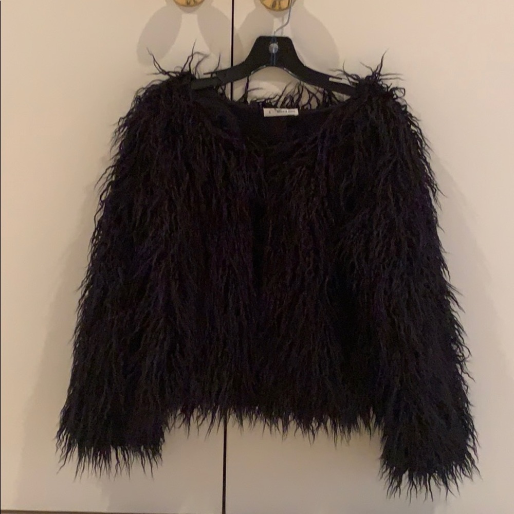 Black fur jacket